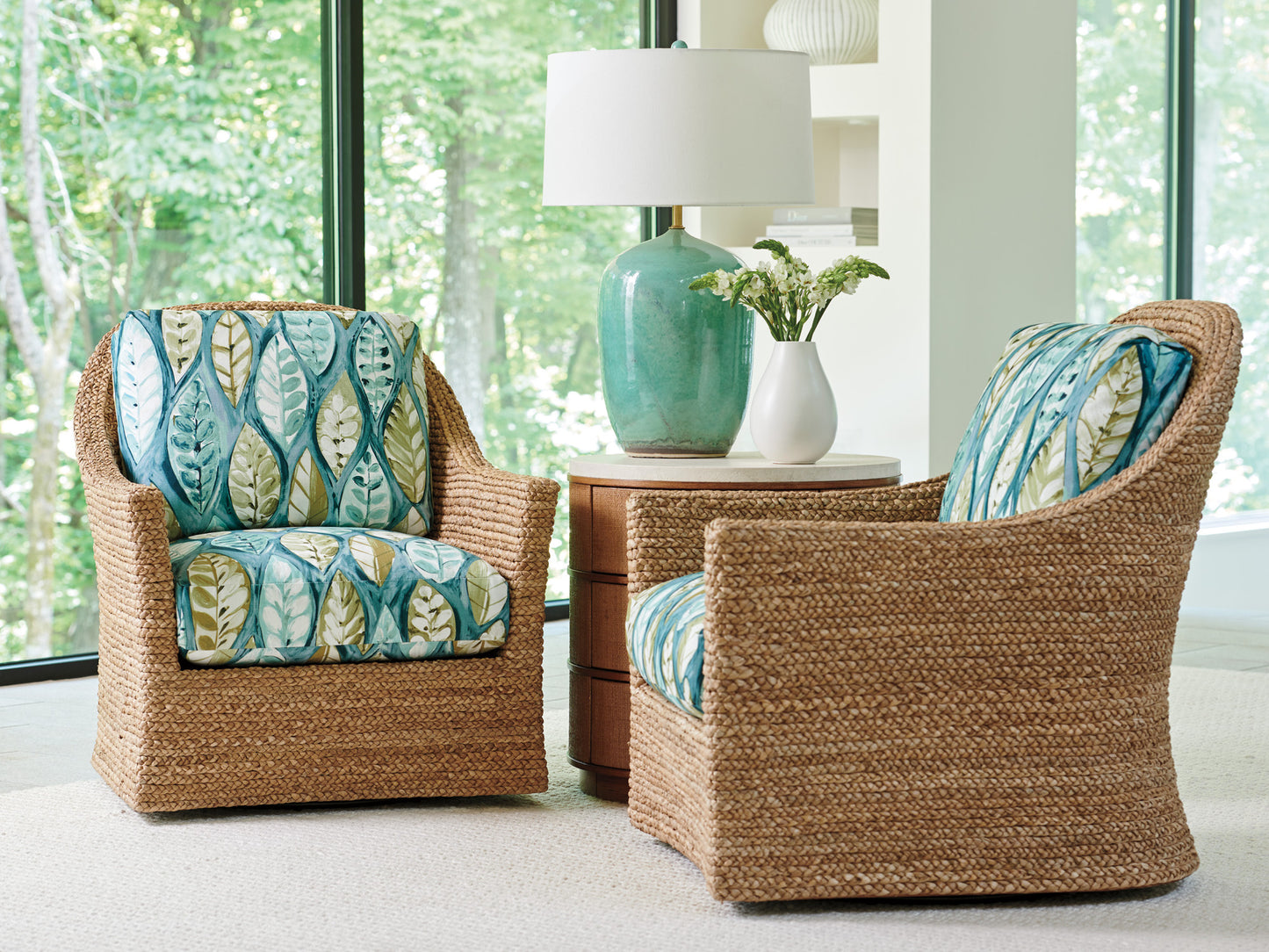 Palm Desert Soren Swivel Chair By Tommy Bahama