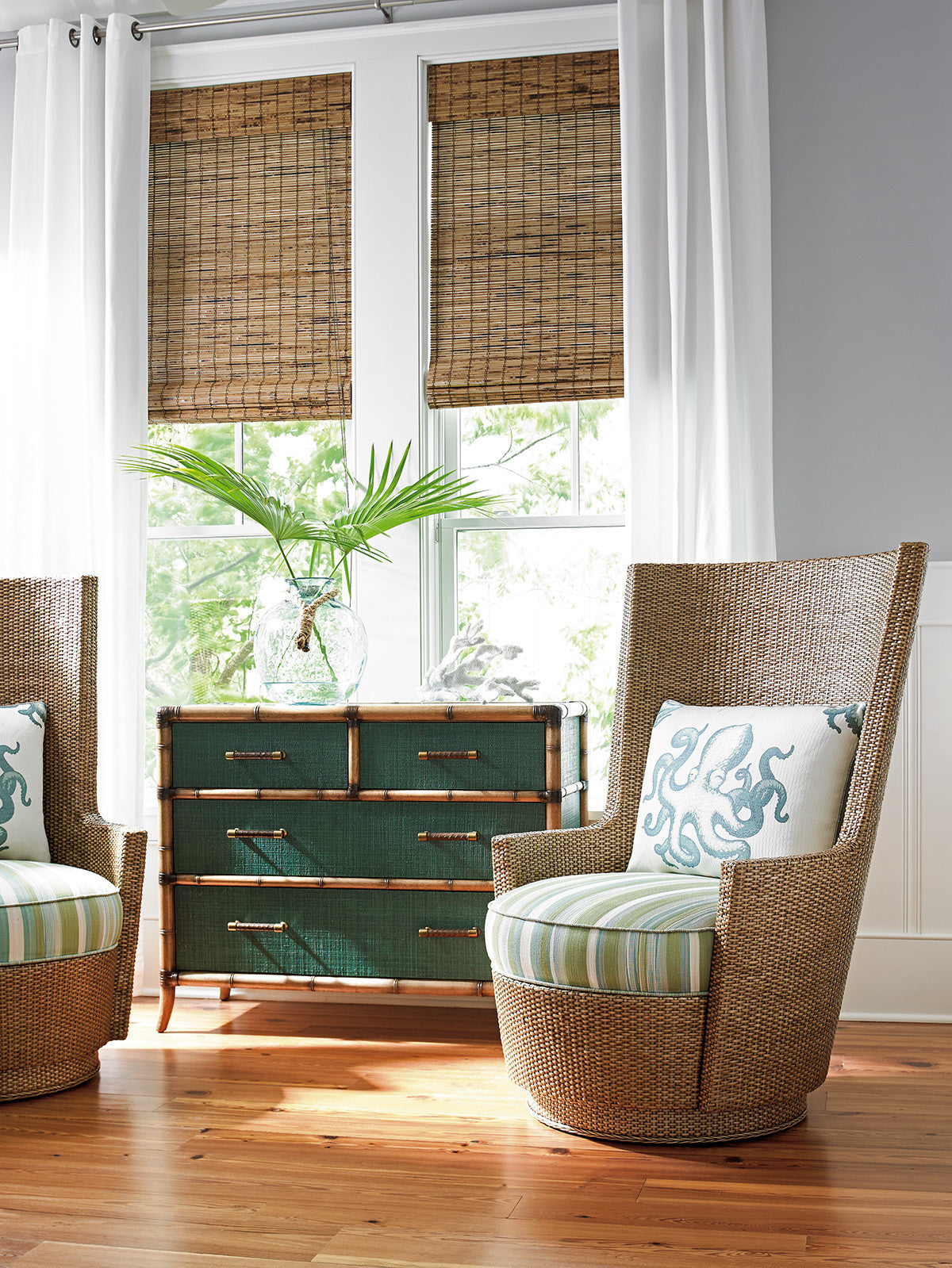 Twin Palms Pacific Teal Chest By Tommy Bahama