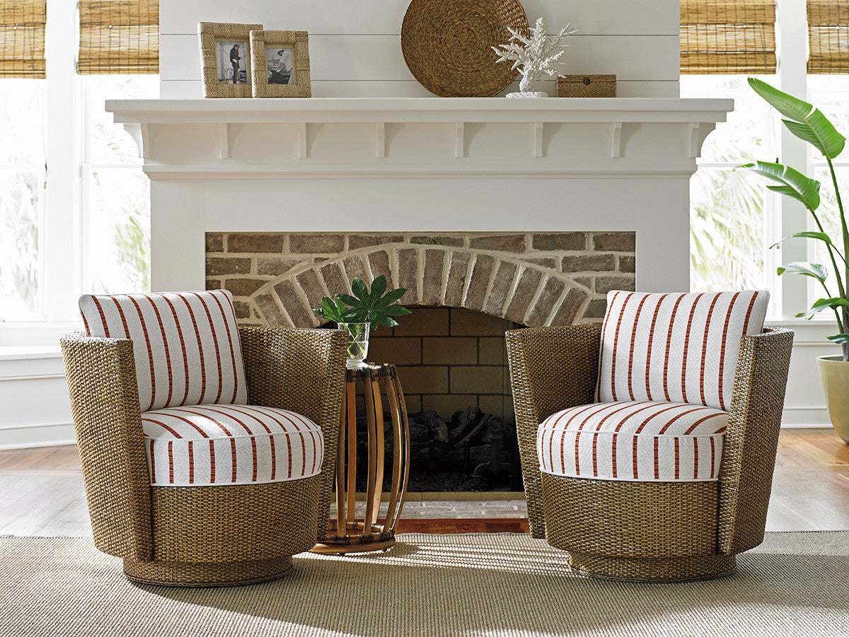 Twin Palms Tarpon Cay Swivel Chair By Tommy Bahama