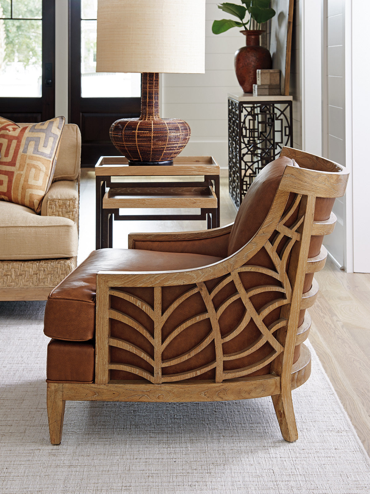 Los Altos Marion Leather Chair By Tommy Bahama