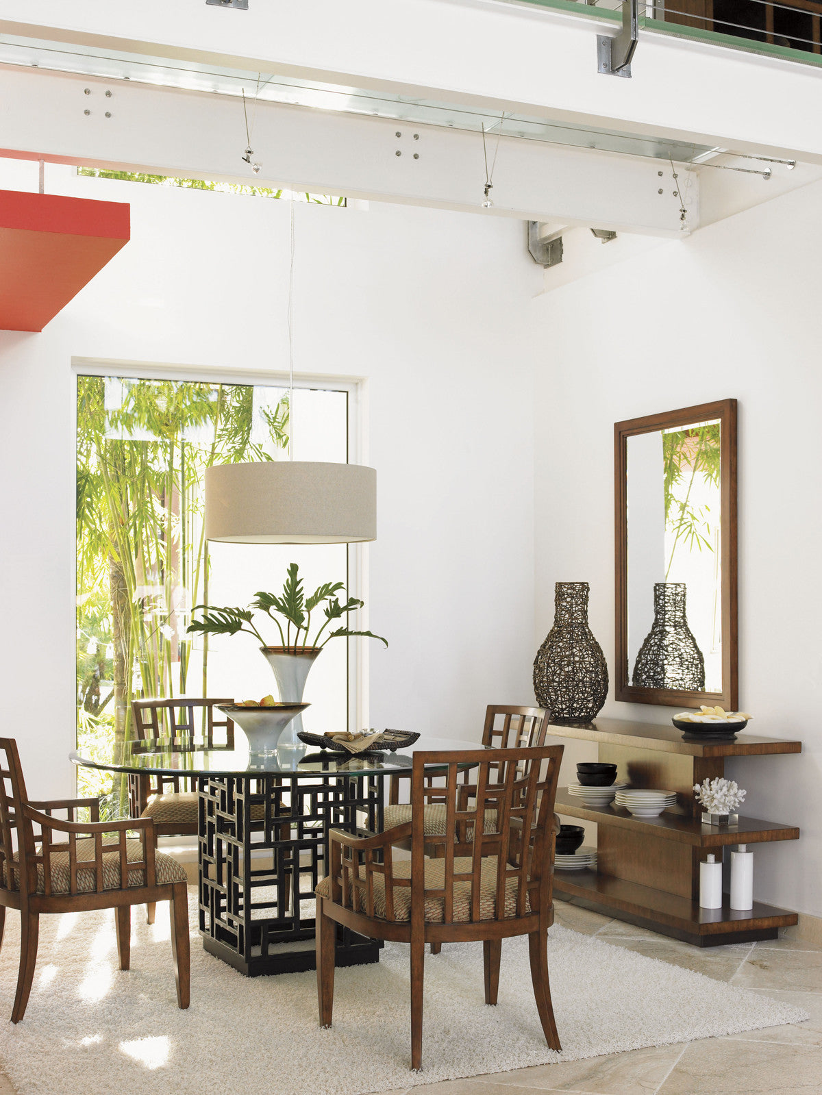 South Sea Dining Table With Glass Top