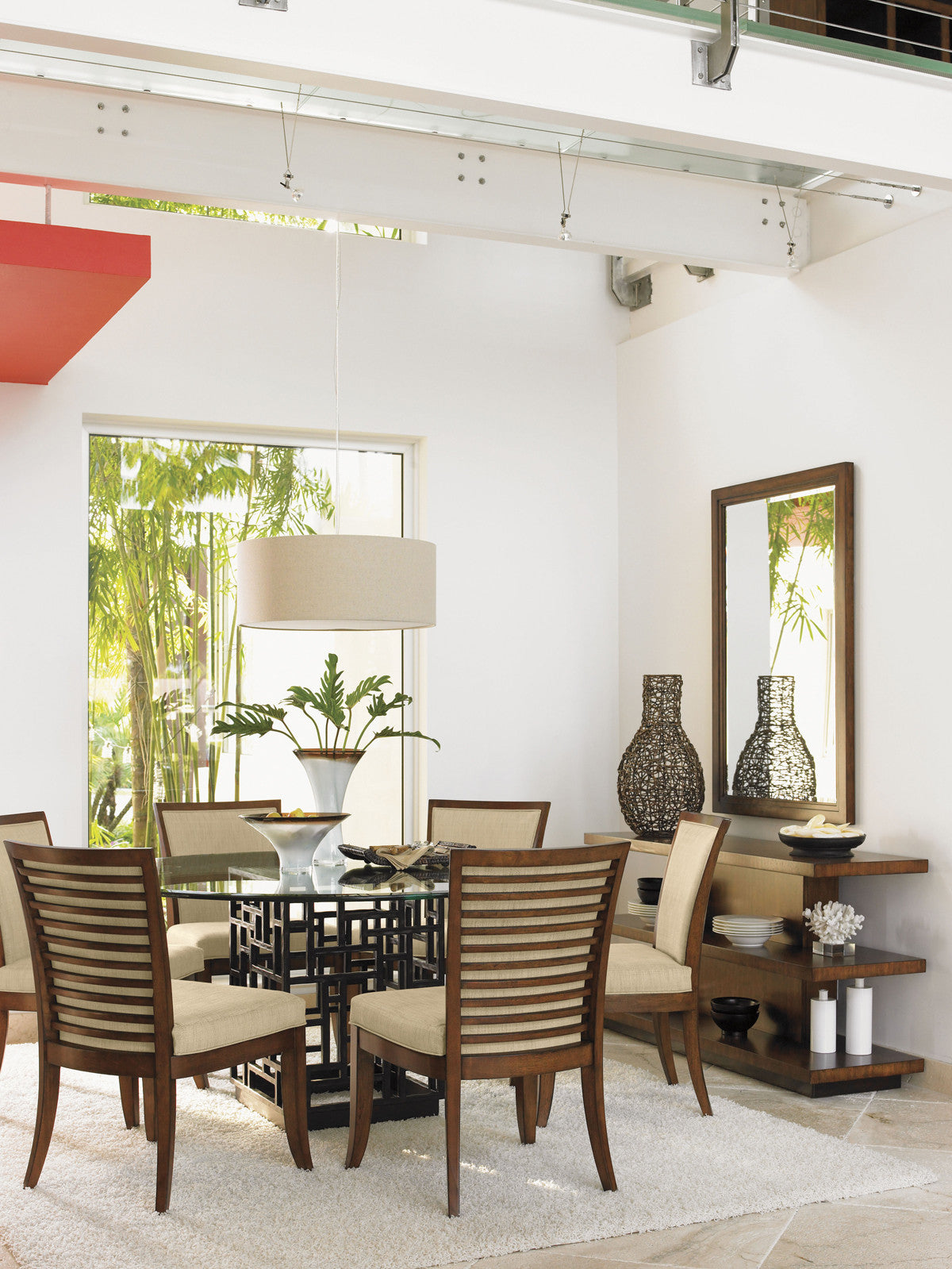 South Sea Dining Table With Glass Top