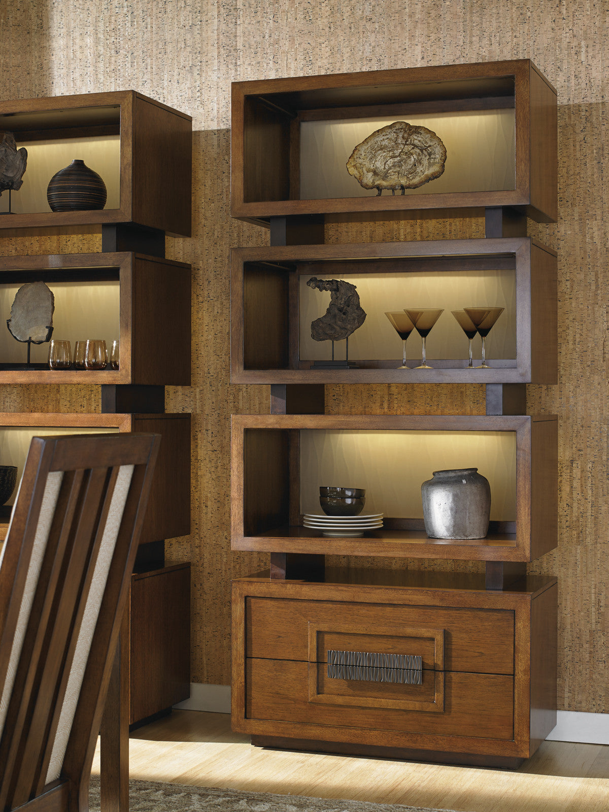 Island Fusion Tonga Tiered Bookcase by Tommy Bahama