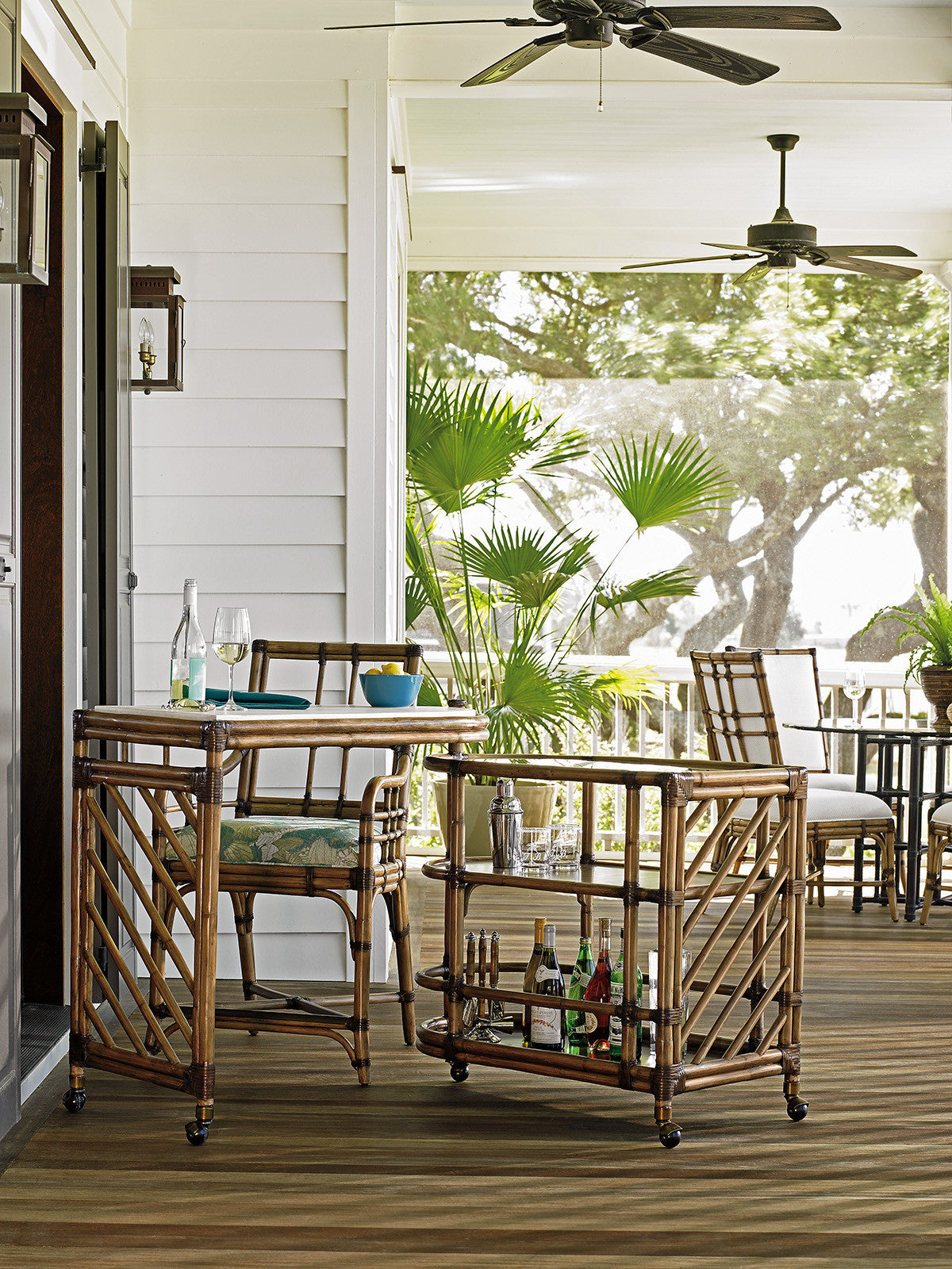 Twin Palms Cable Beach Bar Cart By Tommy Bahama