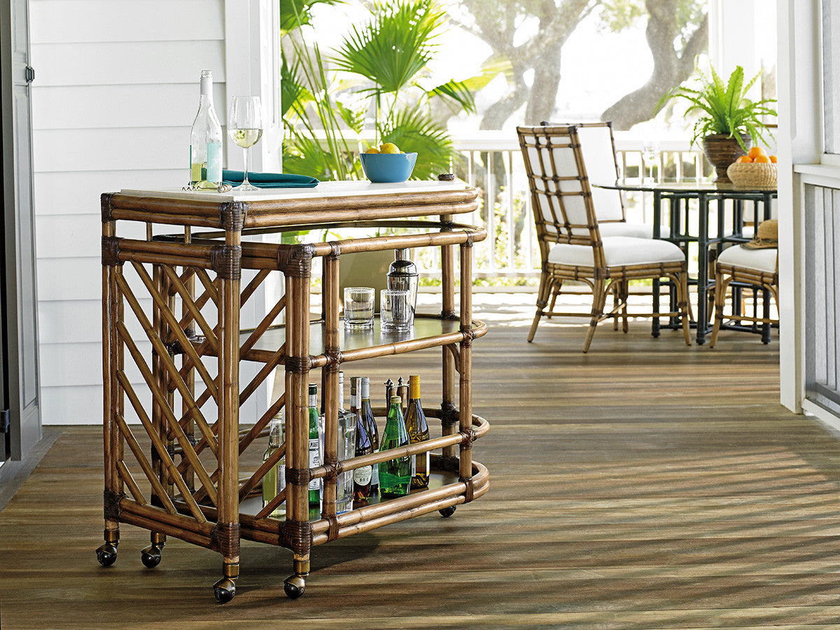 Twin Palms Cable Beach Bar Cart By Tommy Bahama