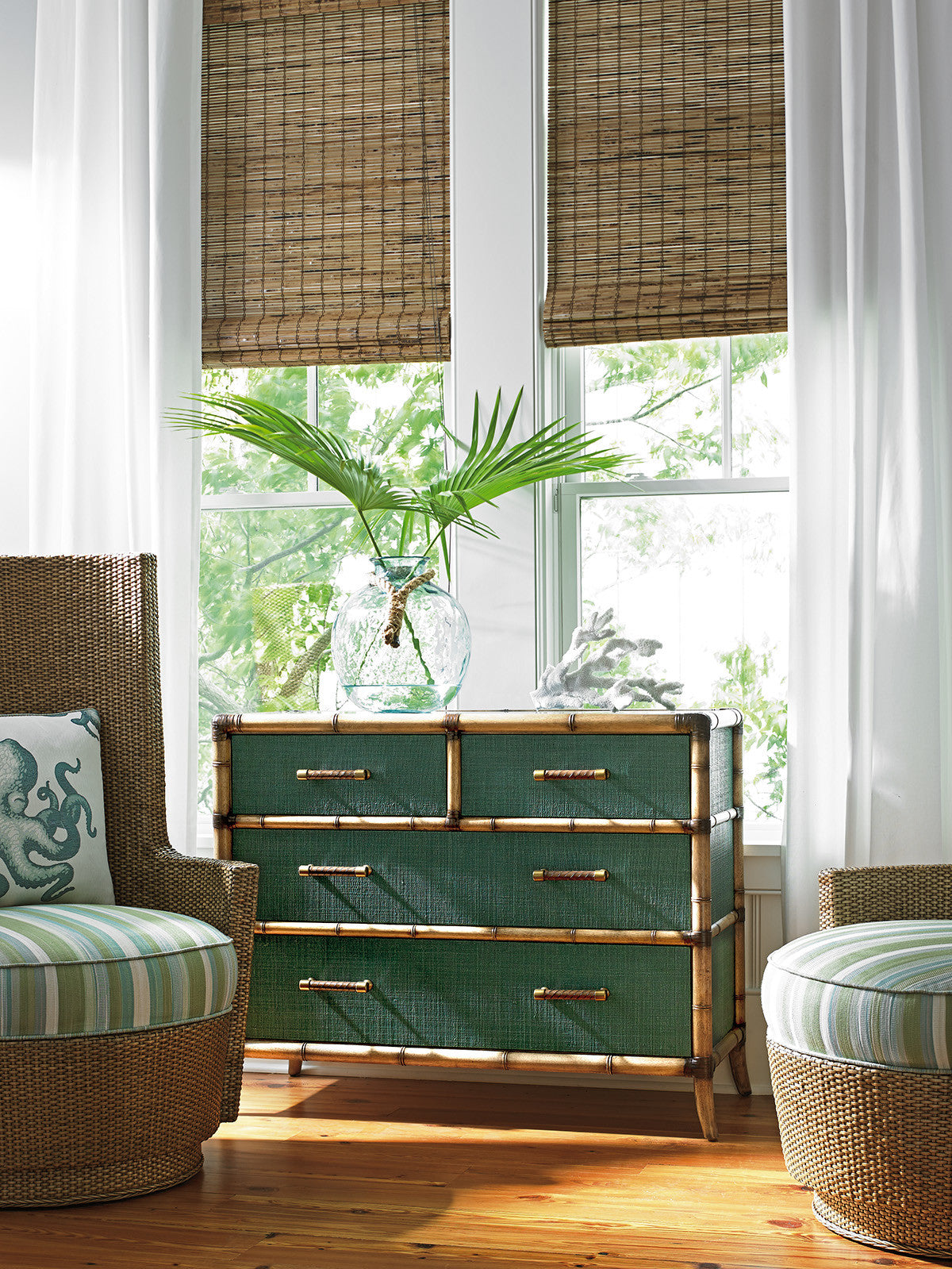 Twin Palms Pacific Teal Chest By Tommy Bahama