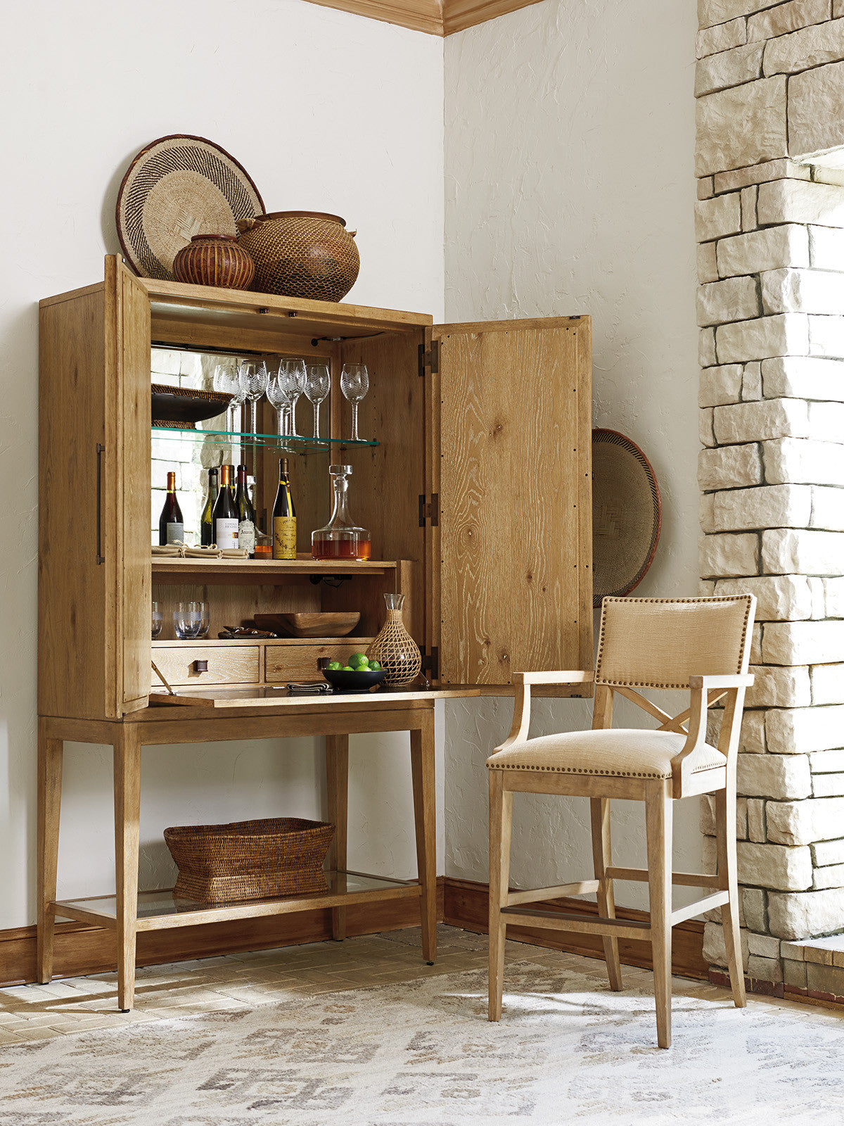 Los Altos Cameroon Bar Cabinet By Tommy Bahama