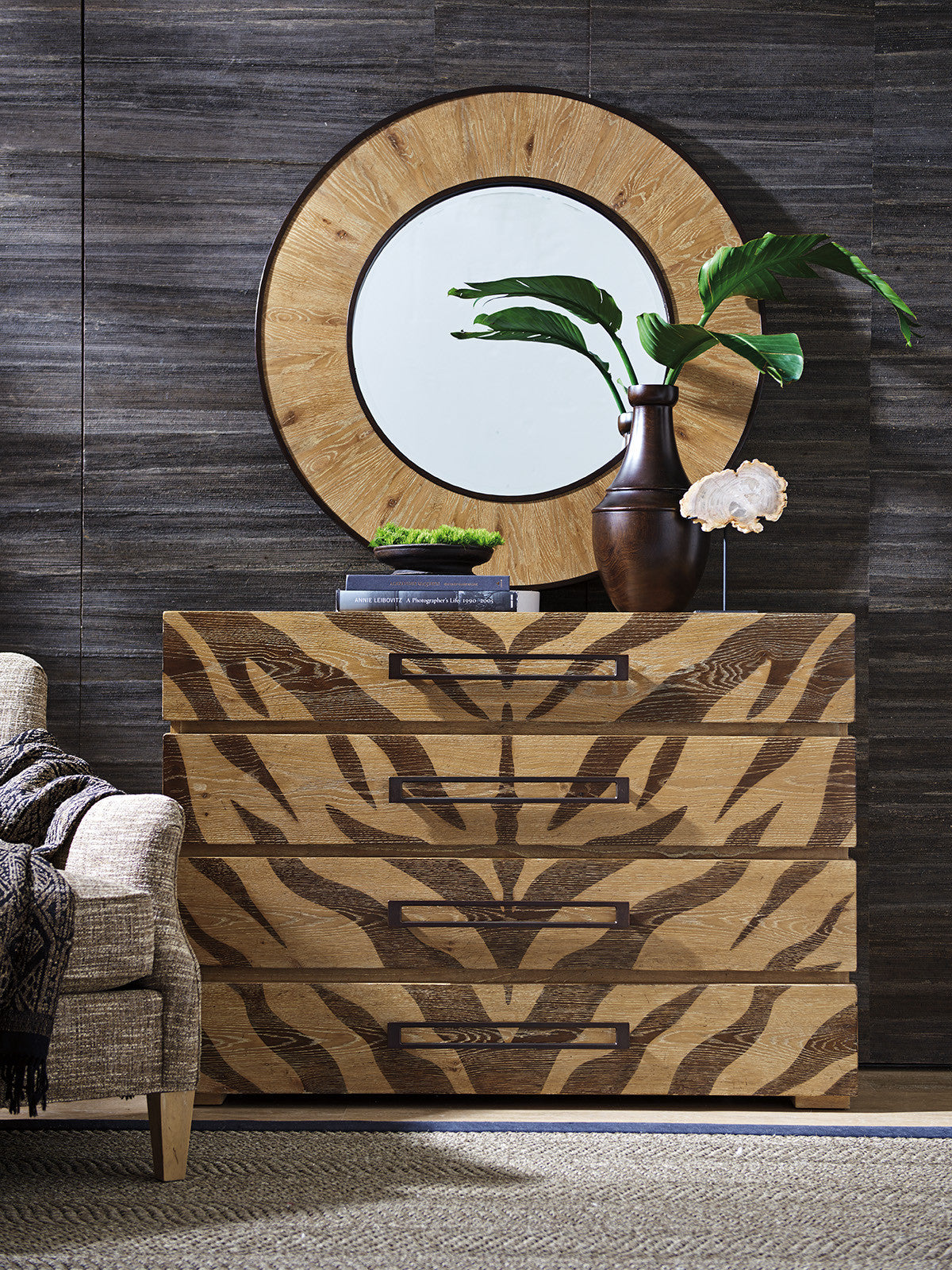 Los Altos Carins Round Mirror By Tommy Bahama