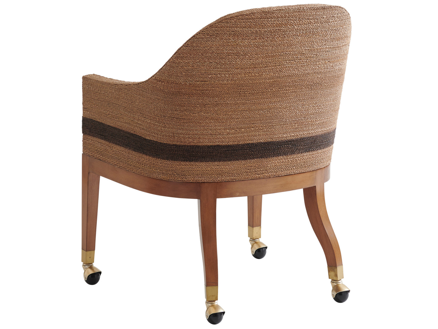 Palm Desert Dorian Woven Arm Chair With Casters