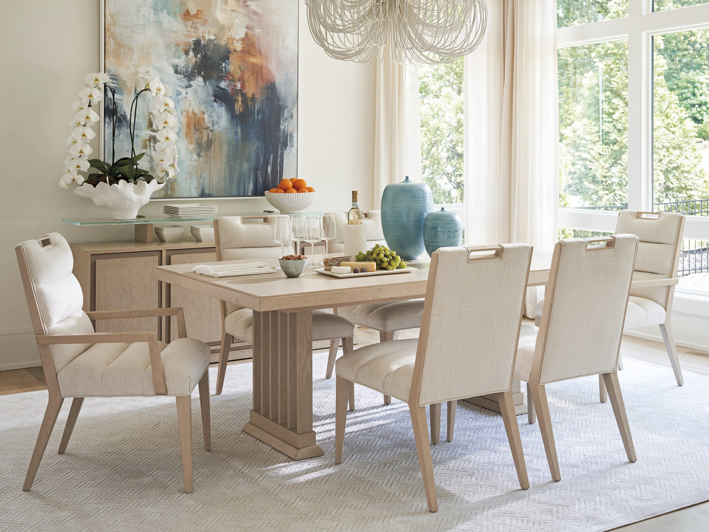 Sunet Key Aiden Channeled Upholstered Arm Chair