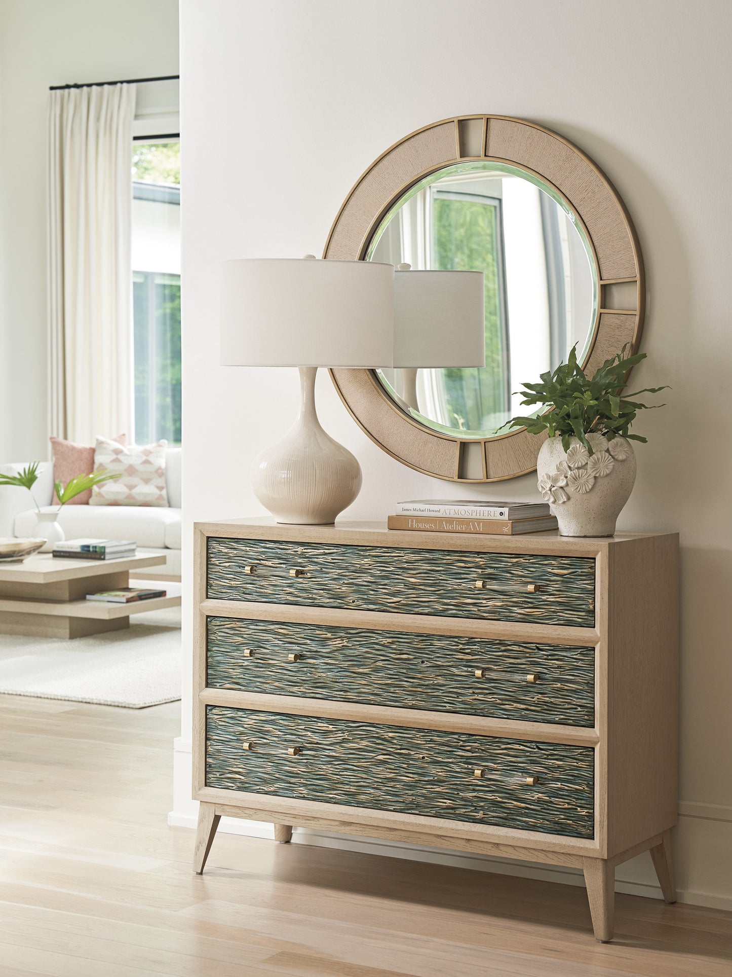 Sunet Key Nina Round Mirror By Tommy Bahama