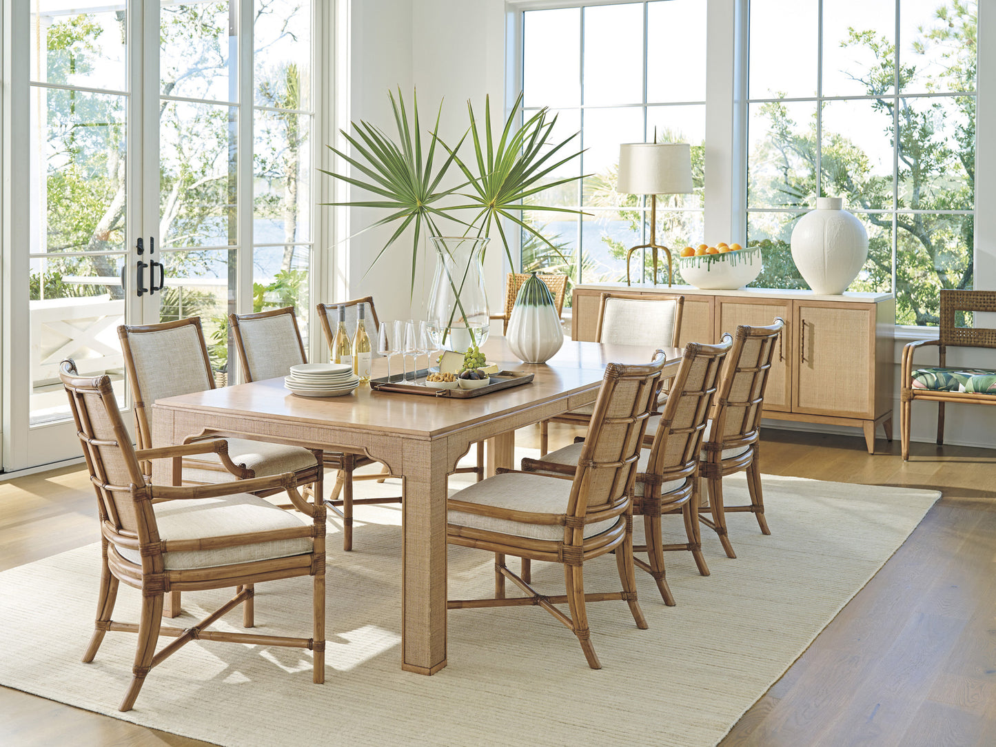 Key Biscayne Oceanside Rattan Side Chair