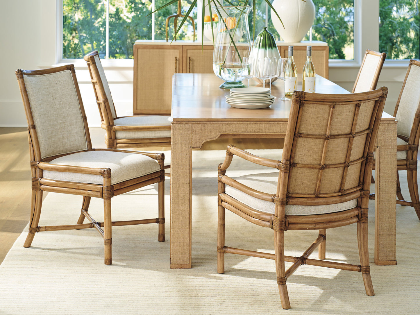 Key Biscayne Oceanside Rattan Side Chair