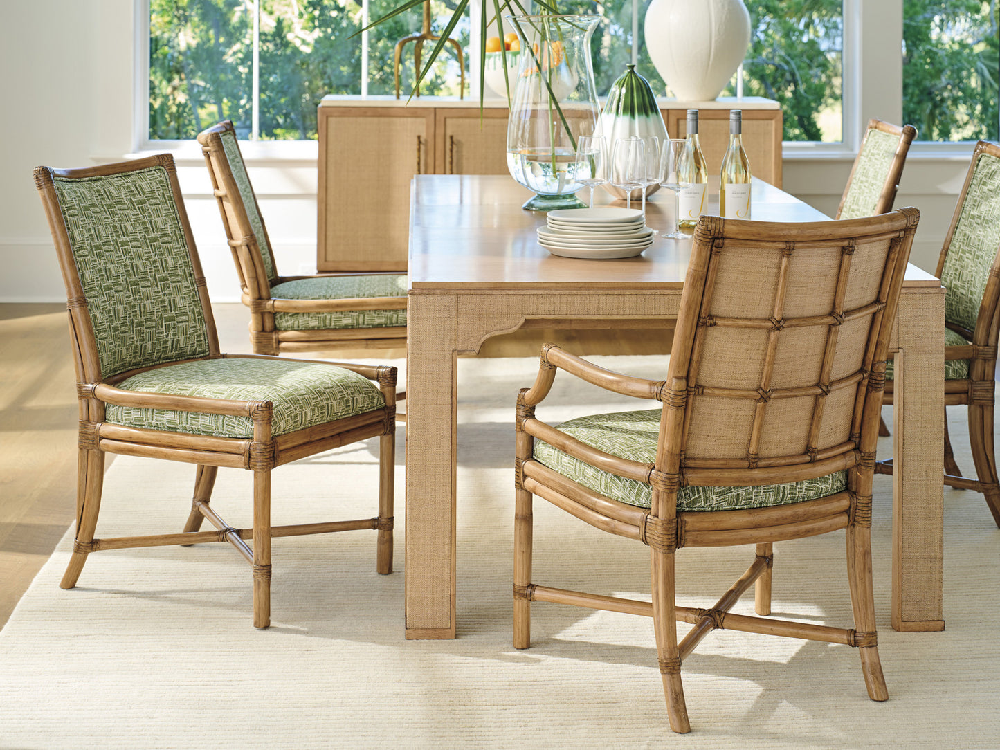 Key Biscayne Oceanside Rattan Side Chair