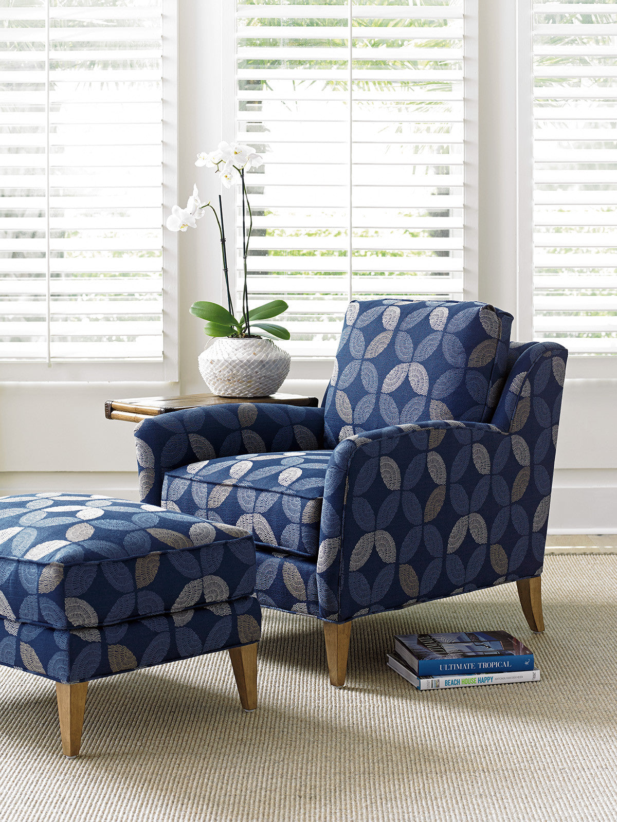 Twin Palms Coconut Grove Ottoman By Tommy Bahama