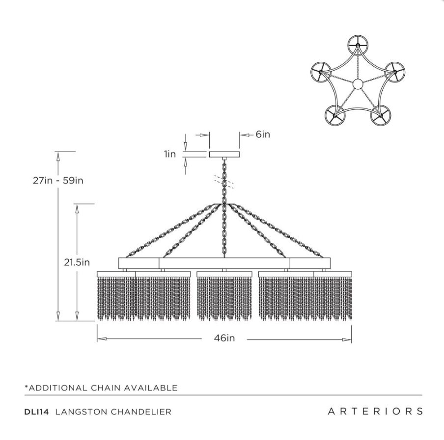 Arteriors Langston Chandelier