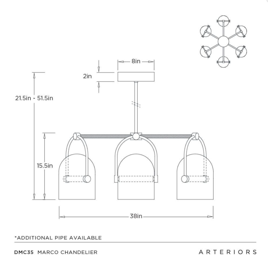 Arteriors Marco Chandelier