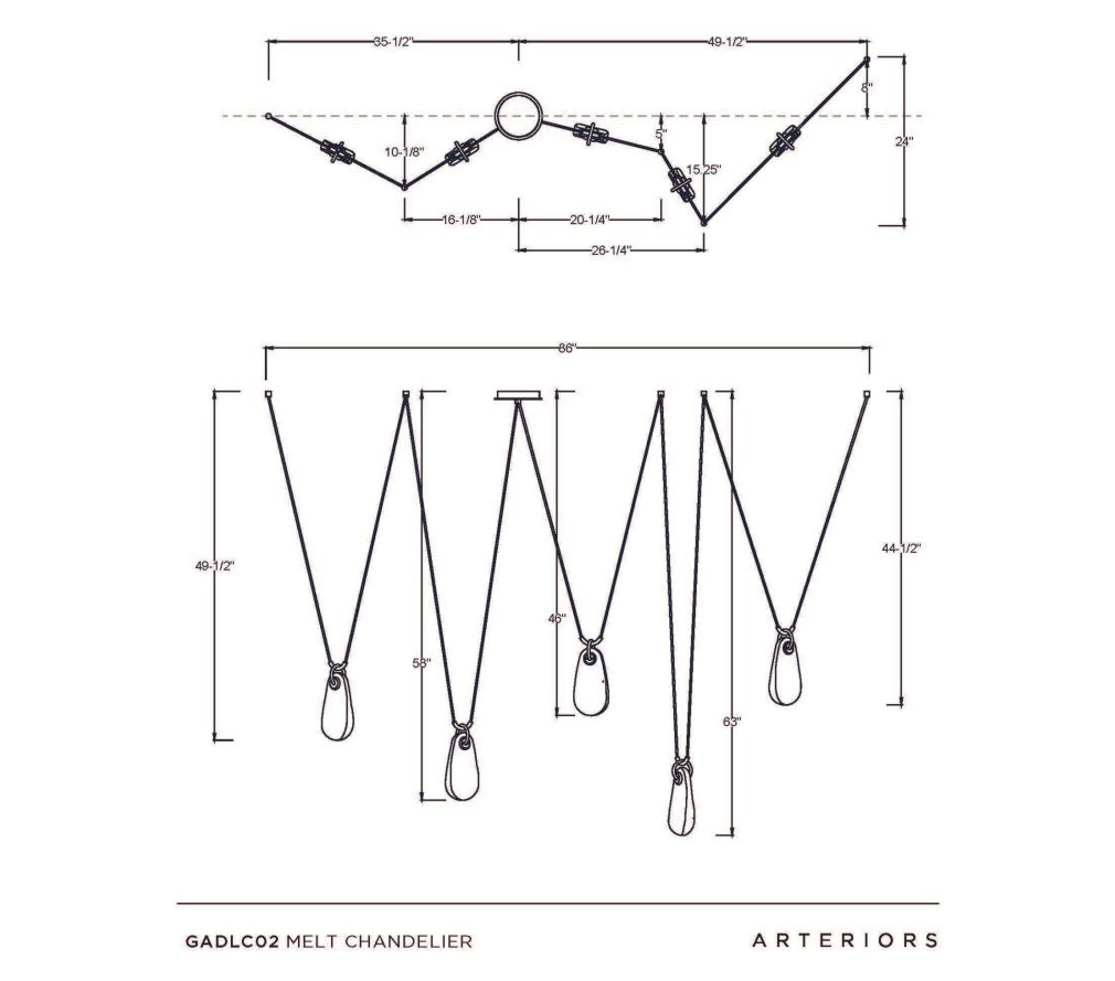 Arteriors Melt Chandelier