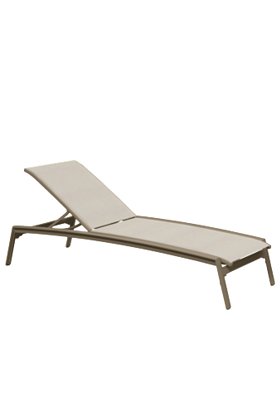 Elance Relaxed Sling Chaise Lounge Armless