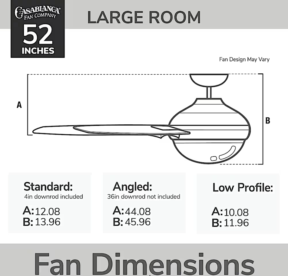 Hunter Casablanca Wisp with LED Light 52"