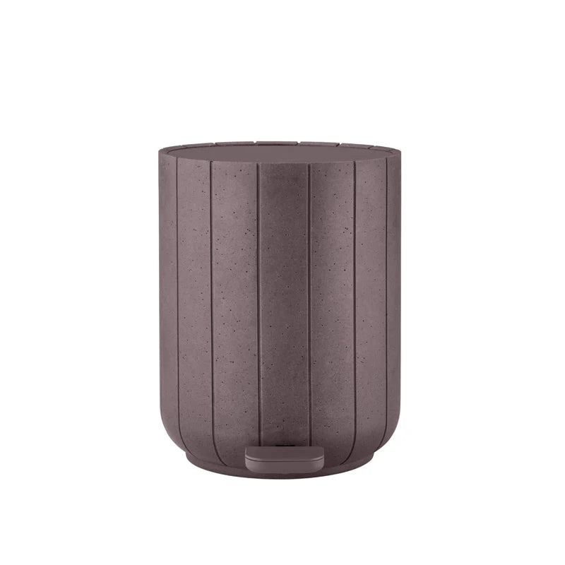 KUA Bathroom Soft-Close Step Trash Can - 0.8 Gallon Recycled Polyresin - Modern Organic