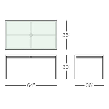 Kannoa Toledo Dining Table 64 inches