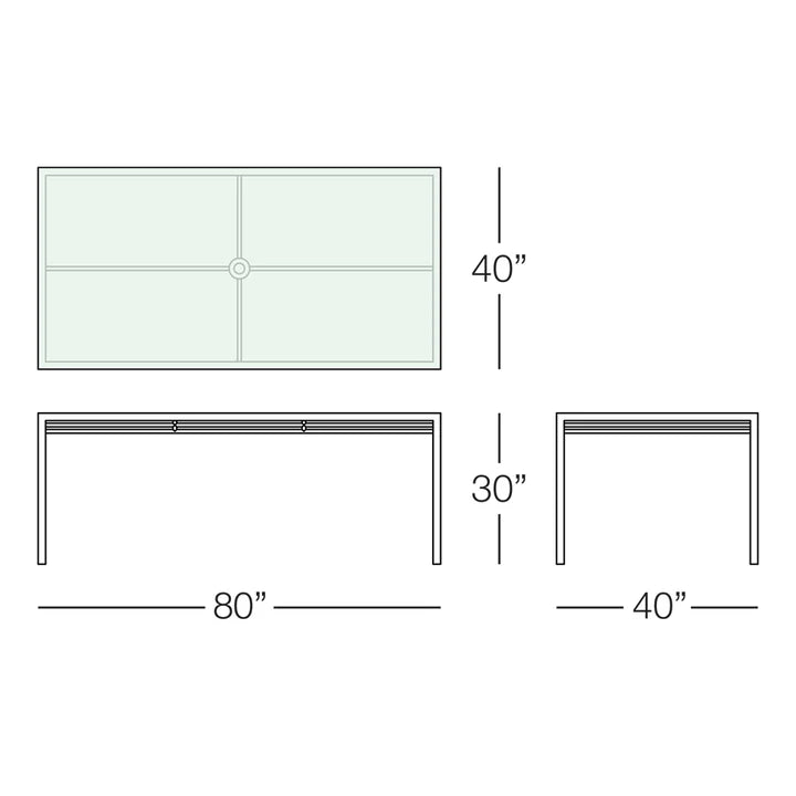 Kannoa Toledo Dining Table 80 inches