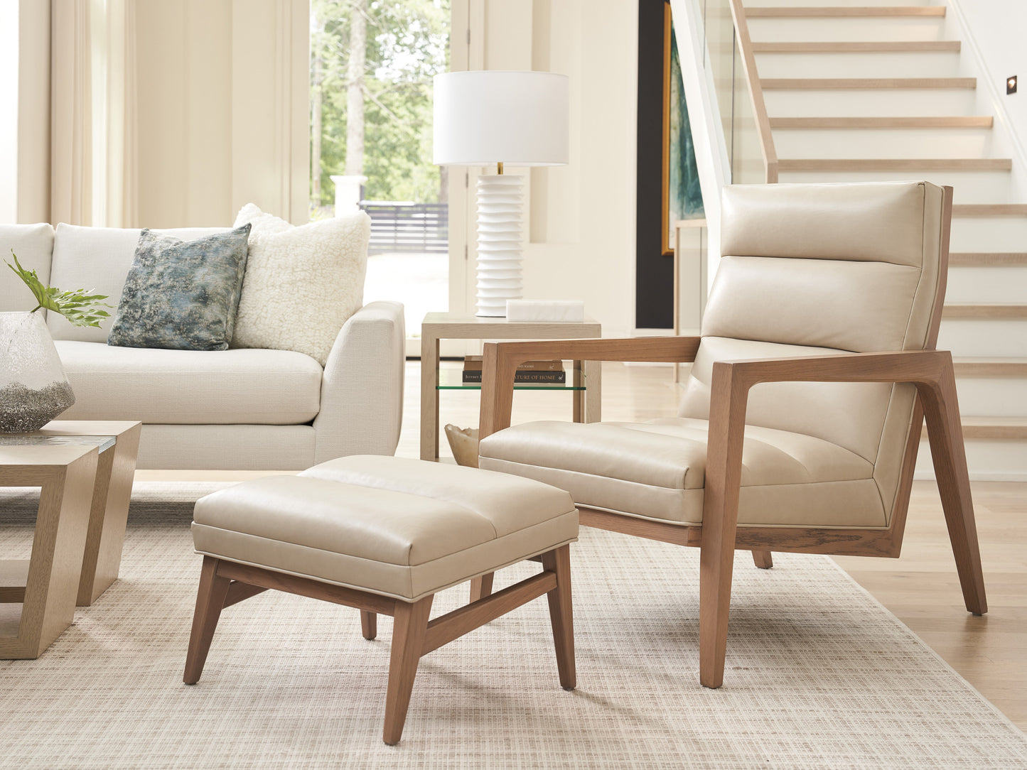 Sunet Key Hayley Leather Ottoman