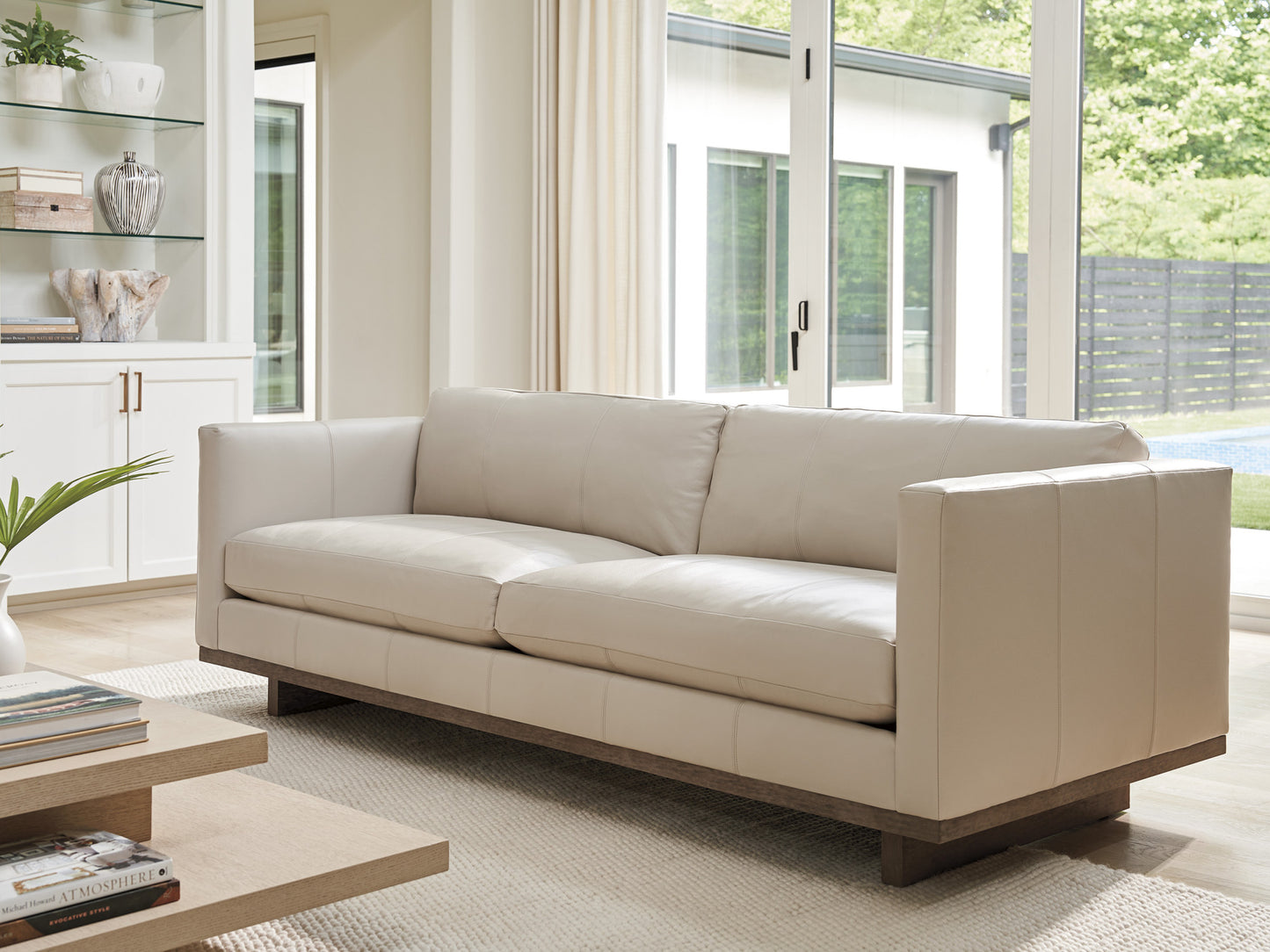 Sunet Key Brixton Leather Sofa By Tommy Bahama