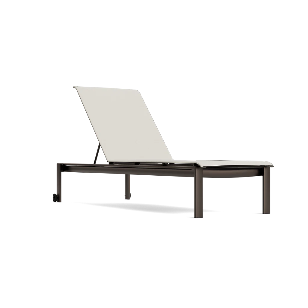 Parkway Sling Stacking Adjustable Chaise w/ Wheels
