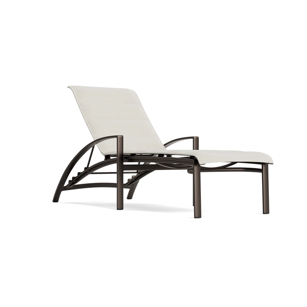 Pasadena Padded Sling Stacking Adjustable Chaise
