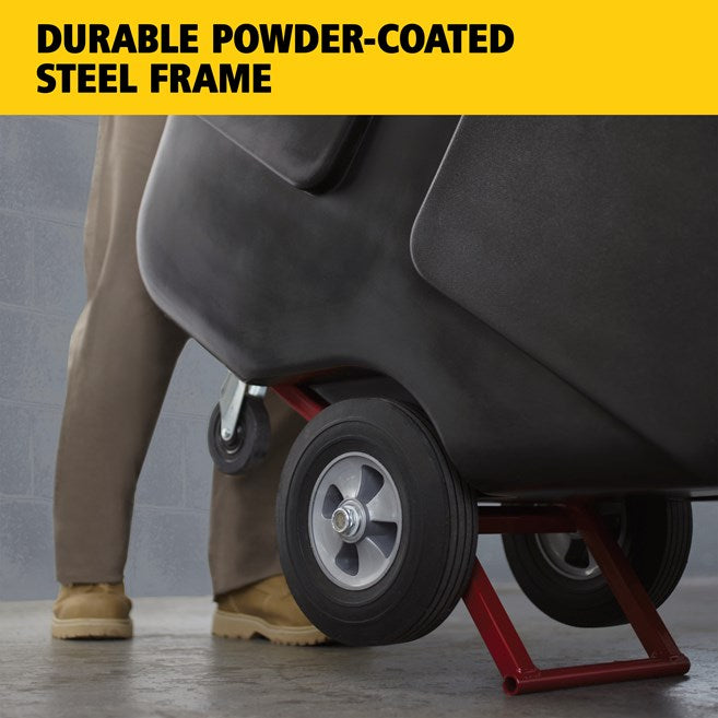 Rubbermaid Rotomolded Tilt Truck, Utility Duty, 1/2 Cubic Yard, Black