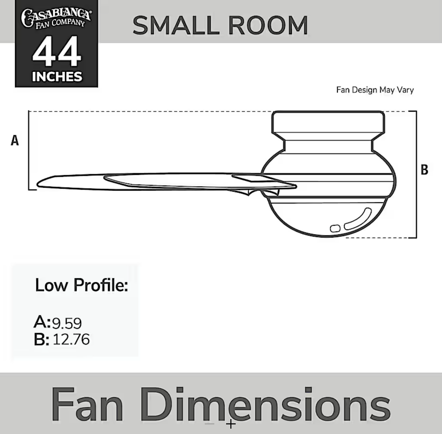 Hunter Casablanca Isotope Low Profile with LED Light 44"