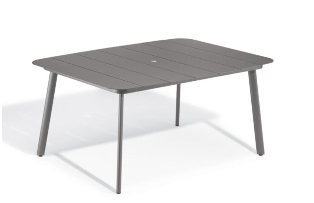 Eiland All-Aluminum 63" Rectangular Dining Table