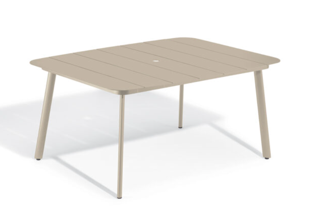 Eiland All-Aluminum 63" Rectangular Dining Table