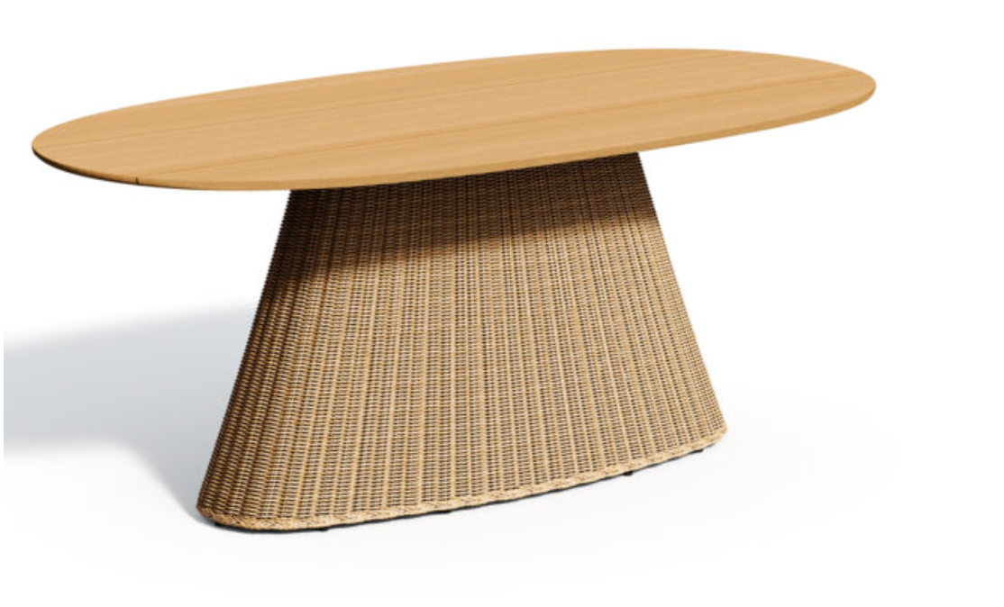 Tulle 76" Oval Dining Table - Teak