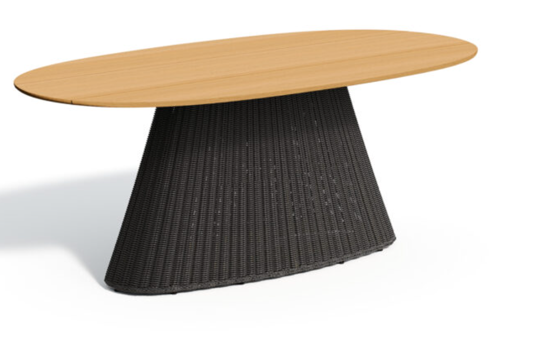 Tulle 76" Oval Dining Table - Teak