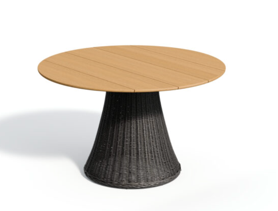 Tulle 48" Round Dining Table - Teak