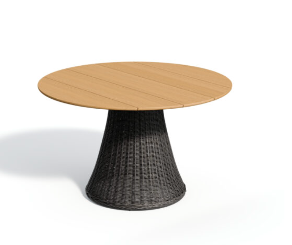 Tulle 48" Round Dining Table - Teak