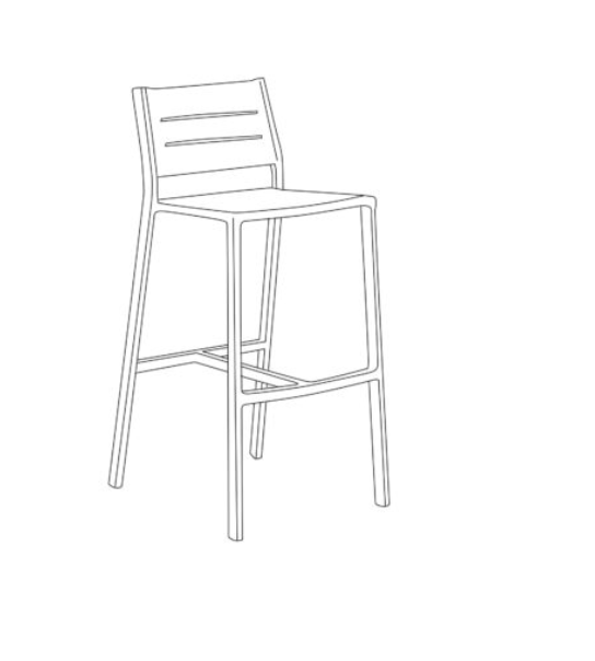 Eiland All-Aluminum Bar Stool