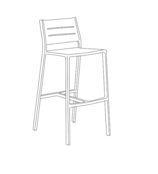 Eiland All-Aluminum Bar Stool