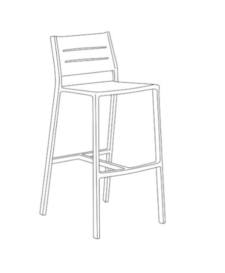 Eiland All-Aluminum Bar Stool