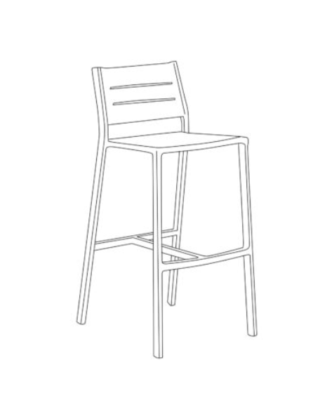 Eiland All-Aluminum Bar Stool