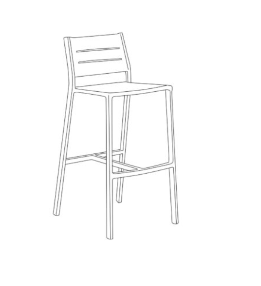 Eiland All-Aluminum Bar Stool