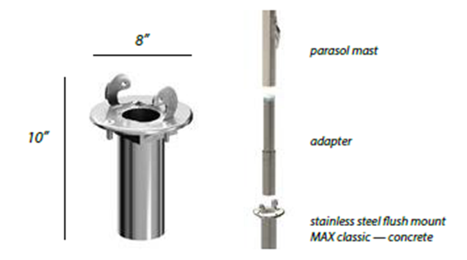 Tuuci Stainless Steel Max Flush Mount Anchor - Concrete