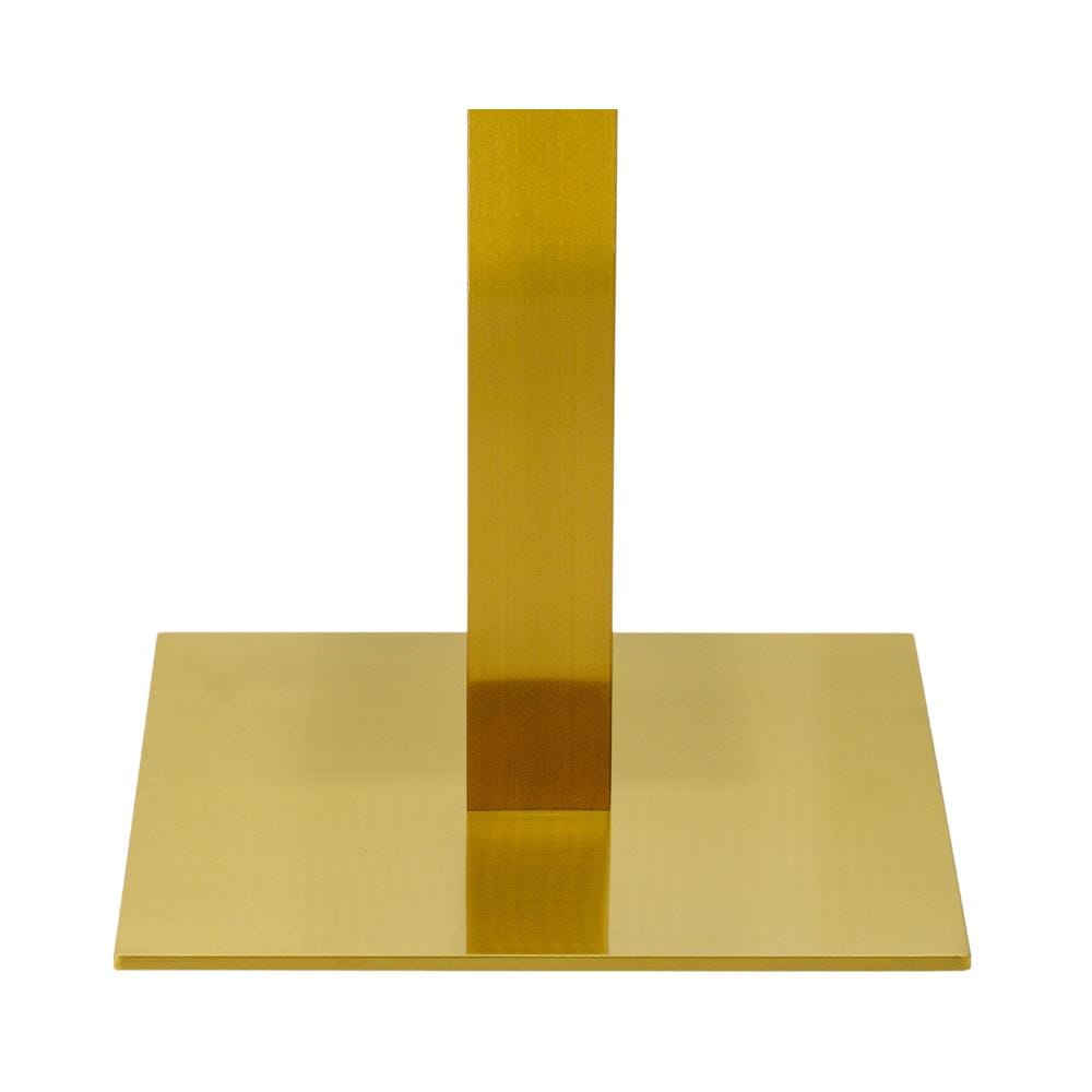 Contemporary Metal Square Table Base in Gold 18" x 18"