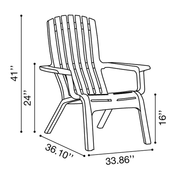Grosfillex Westport Adirondack Chair