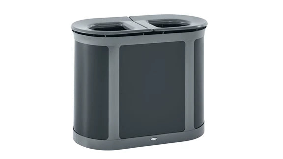 Rubbermaid Enhance™ Pill Dual Stream 2x23 Gal, Pearl Gray/Umbra Gray