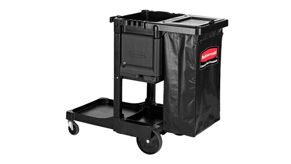 Rubbermaid Janitorial Cleaning Cart – Black