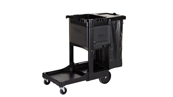 Rubbermaid Janitorial Cleaning Cart – Black